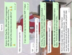 Ket. Foto: Hasil Percakapan Via Pesan WhatsApp.