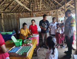 Polsek Amfoang Utara Kawal Proses Uji Coba Makanan Bergizi Gratis Siswa-siswi SD