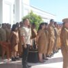 Bupati Kupang Bersama, Wakil Bupati Kupang Aurum Obe Titu Eki saat Apel pagi Bersama unsur Pimpinan lainnya.