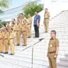 Bupati Kupang, Yosef Lede, SH saat Pimpinan Apel pagi hari Selasa, (15/04/2025) pagi.