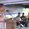 Ket. Foto: Bupati Kupang, Yosef Lede, SH saat Menyampaikan Sambutan Dalam Pembangunan Gapura atau Pintu Masuk Kantor Bupati Kupang.