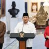 Ket. Foto: Presiden RI, Prabowo Subianto secara Tegas saat Pidato yang Berlangsung di Istana Negara yang di Hadiri para Ketua Partai Politik.