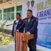 Ket. Foto: Ketua Karang Taruna Provinsi NTT, Andre Otta di Dampingi Ketua Karang Taruna Kabupaten Kupang, David Daud saat Memberikan Sambutan.