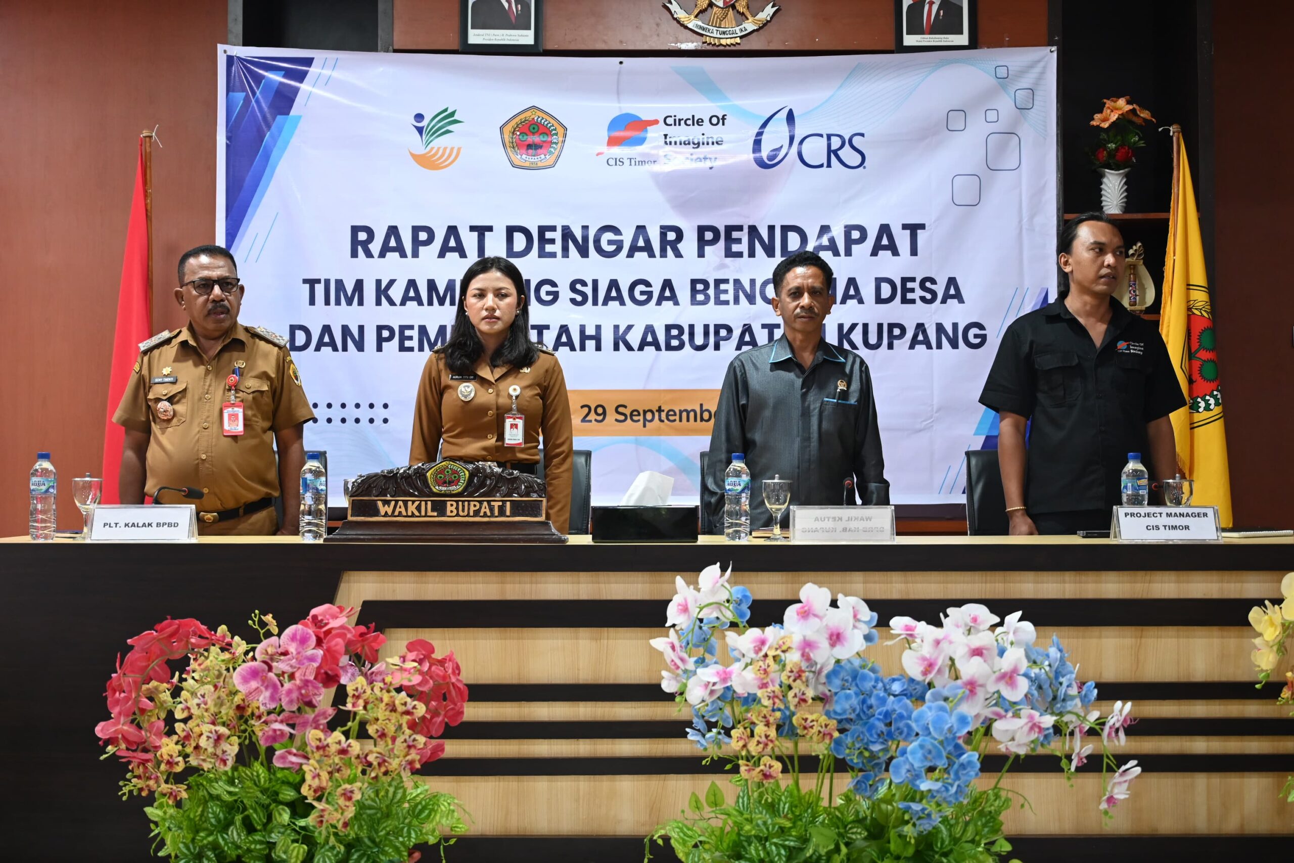 Ket. Foto: Pemerintah Kabupaten Kupang Gelar RDP Antar Tim Kampung Siaga Bencana Desa.