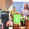 Ket. Foto: Bupati Kupang, Yosef Lede, S. H saat Menyampaikan Sambutannya saat Menghadiri Ibadah di Gereja Bukit Saitun, Baumata Barat.