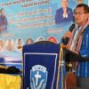 Ket. Foto: Bupati Kupang, Yosep Lede, S. H saat Menyampaikan Sambutannya dalam Acara Pembukaan Konfercab I GAMKI Kabupaten Kupang.