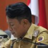 Ket. Foto: Sekretaris Daerah (Sekda) Kabupaten Kupang, Mateldius Soleman Jilis Sanam, S.T saat Membuka Rapat Koordinasi tingkat Kecamatan, Desa dan Kelurahan.