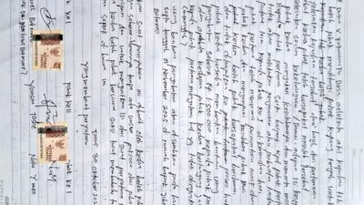 Ket. Foto: Berita Acara Perdamaian di Polsek Kupang Tengah.