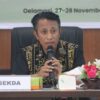 Ket. Foto: Sekretaris Daerah (Sekda) Kabupaten Kupang, Mateldius Soleman Jilis Sanam, S. T saat Menyampaikan Sambutannya.