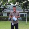 Ket. Foto: Sekretaris Daerah (Sekda) Kabupaten Kupang, Mateldius Soleman Jilis Sanam, S. T Menyampaikan Sambutannya saat Pembukaan Turnamen Bola Voli Bupati Kupang Cup I.