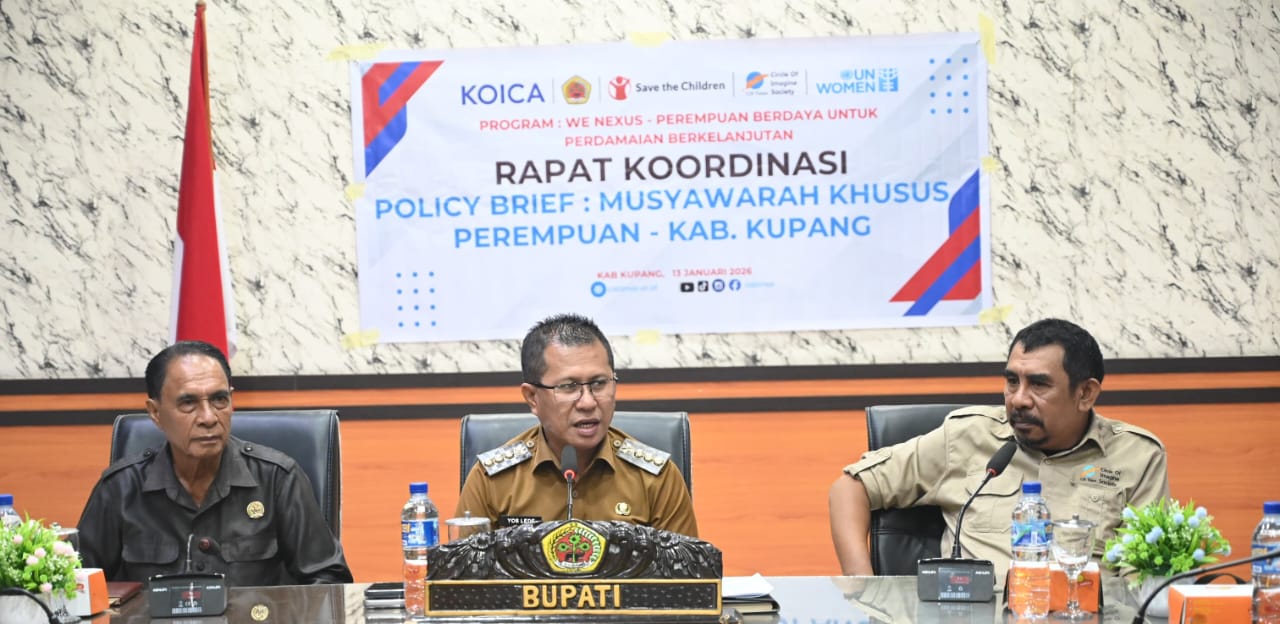 Keterangan: Pembukaan Rapat Koordinasi Policy  Brief: Musyawarah Khusus Perempuan Kabupaten Kupang.