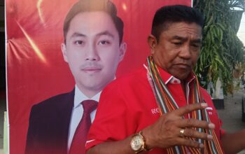 Keterangan: Nelson Obed Matara, S.IP., M.Hum usai Musancab PAC DPC PDI Perjuangan.