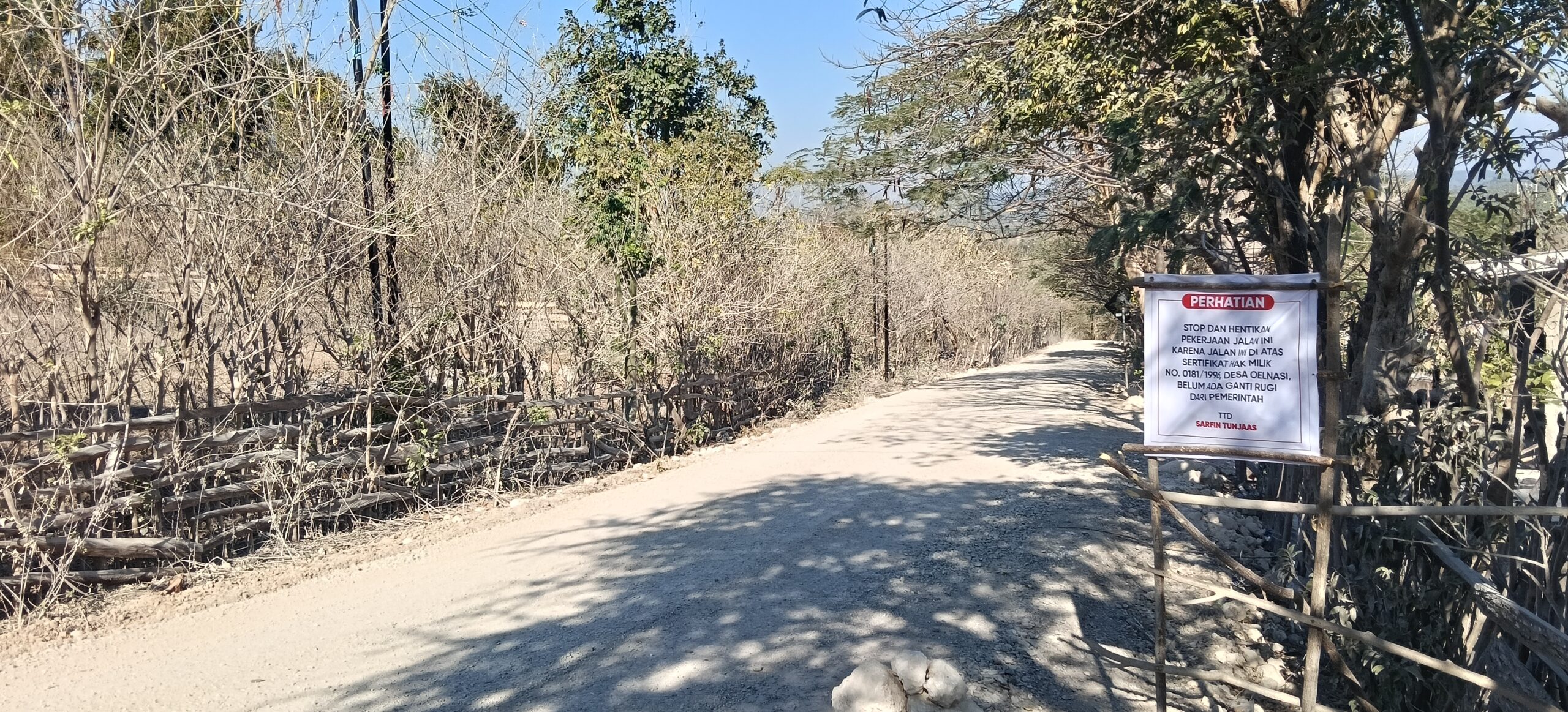 Keterangan: Akses Jalan yang Ditutup.