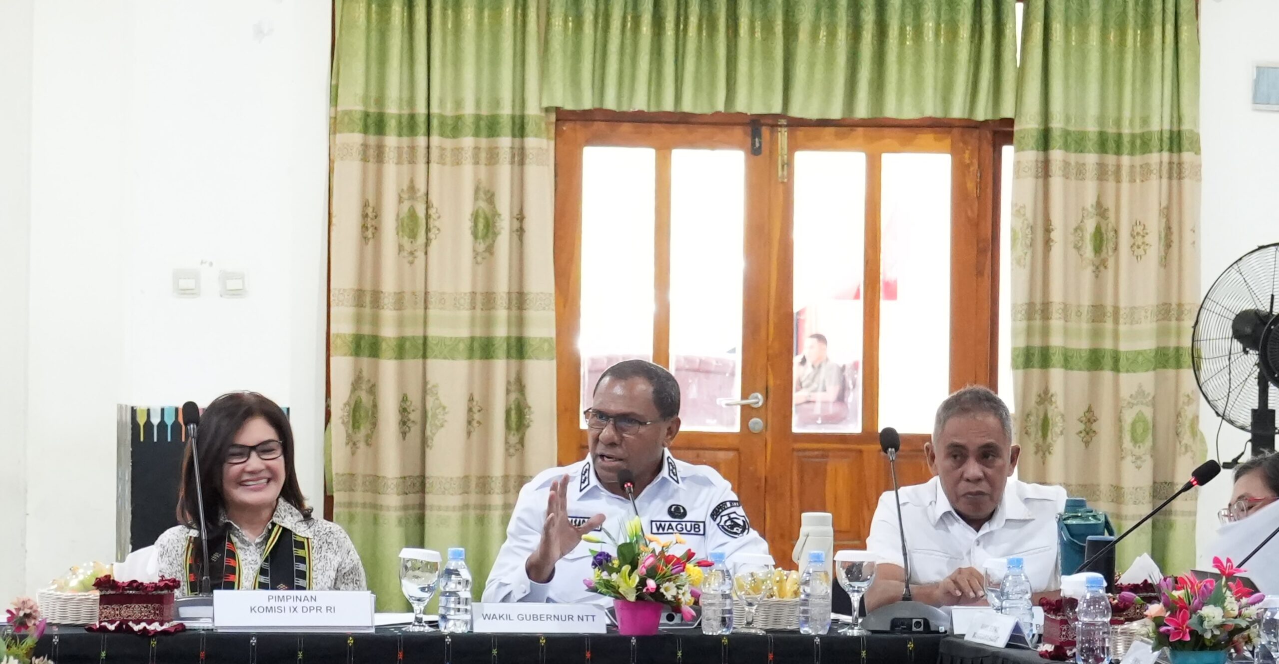 Keterangan: Wakil Gubernur (Wagub) NTT saat menerima Tujuh (7) Anggota Komisi IX Dewan Perwakilan Rakyat (DPR) RI.