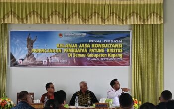 Keterangan: Rapat Final Design, Belanja Jasa Konsultasi Perencanaan Pembuatan Patung Kristus di Semau, Kabupaten Kupang.