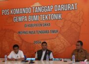Keterangan: Gubernur Nusa Tenggara Timur, Emanuel Melkiades Laka Lena, memimpin Rapat Konsolidasi Penanganan Dampak Gempa Flores di Kabupaten Sikka.
