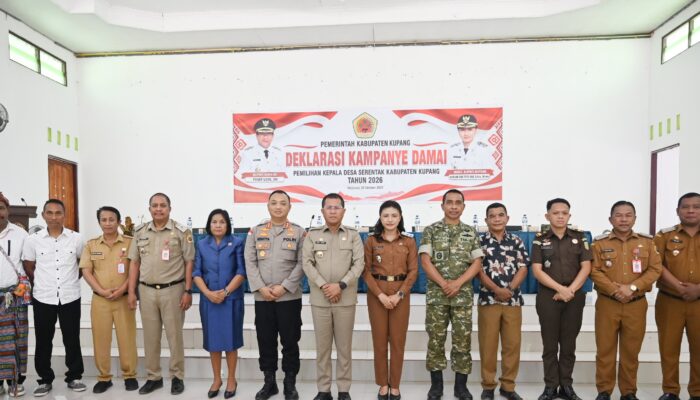 Menjadi Tanggung Jawab Semua Pihak, Pemkab Kupang Gelar Deklarasi Kampanye Damai Pilkades Serentak